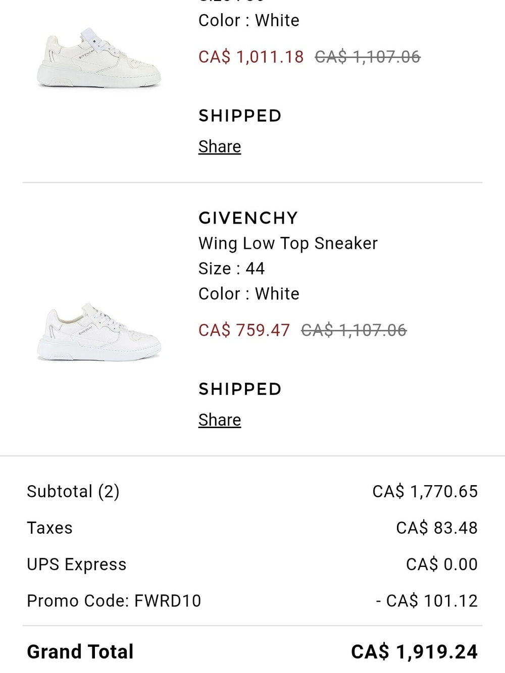 Authentic Givenchy womens wing sneakers white size 36 - Picture 6 of 6